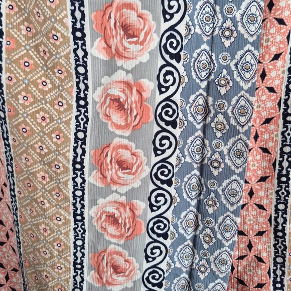 Vintage‎ button down shirt floral pink black Notations womens 8 - Picture 7 of 10